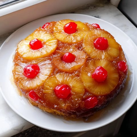 Buttery vanilla cake with pineapple