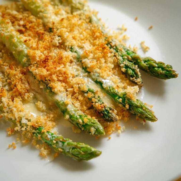 Creamy Asparagus Casserole with a melted Gruyère cheese topping, ideal for a vegetarian main.