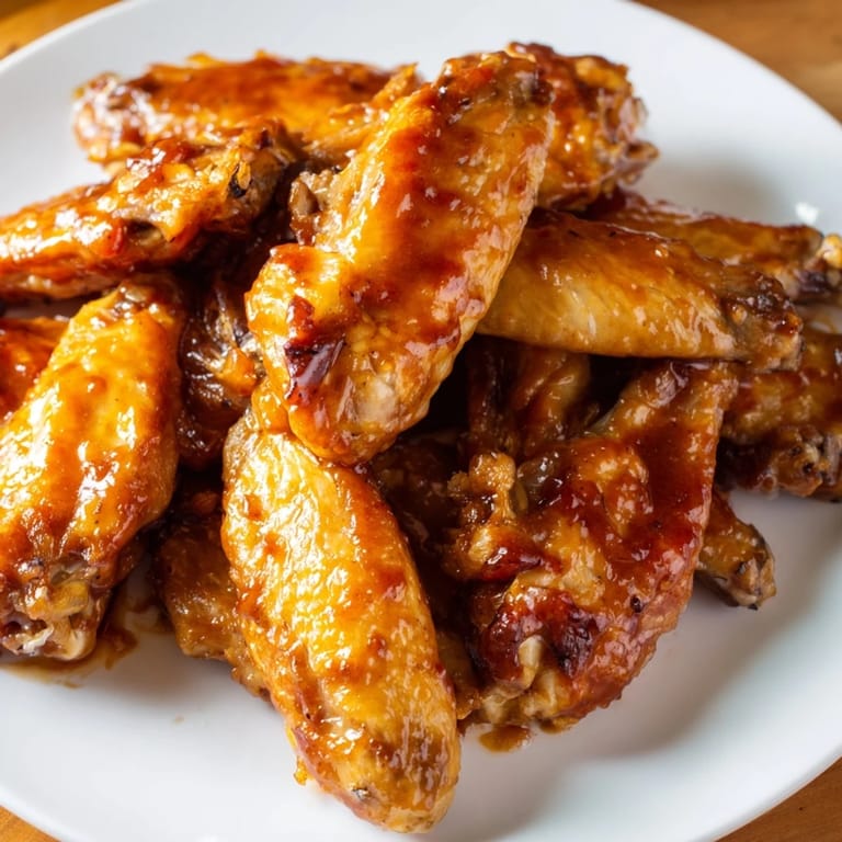 Tender and juicy Honey BBQ Chicken Wings, tossed in a rich, homemade sauce, perfect for game day.