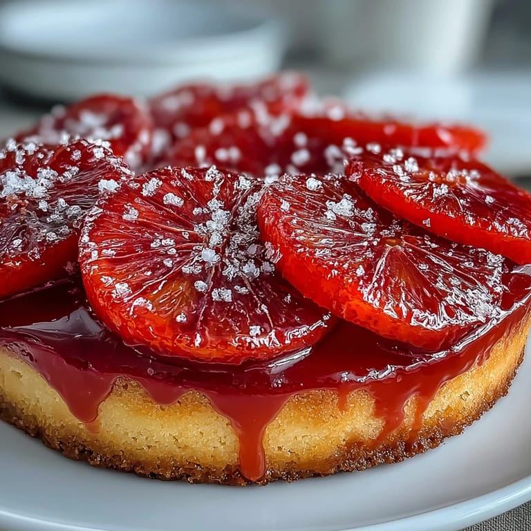 Freshly baked Blood Orange Tarts in crisp tart shells are topped with vibrant fruit and a light honey glaze.