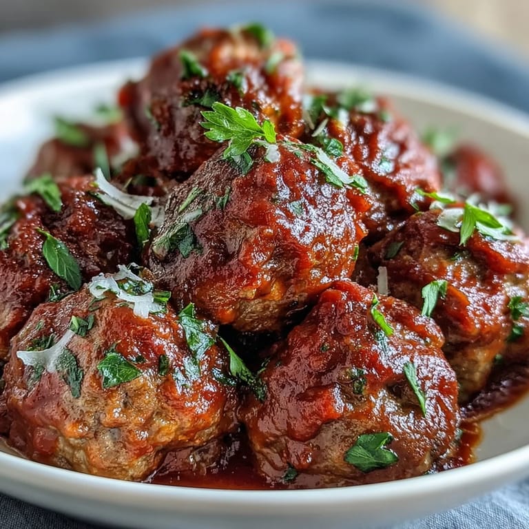 2. Slow Cooker Meatballs in Marinara: Savory beef and pork meatballs slow-cooked in herb-infused marinara sauce, perfect for parties or family dinners.  