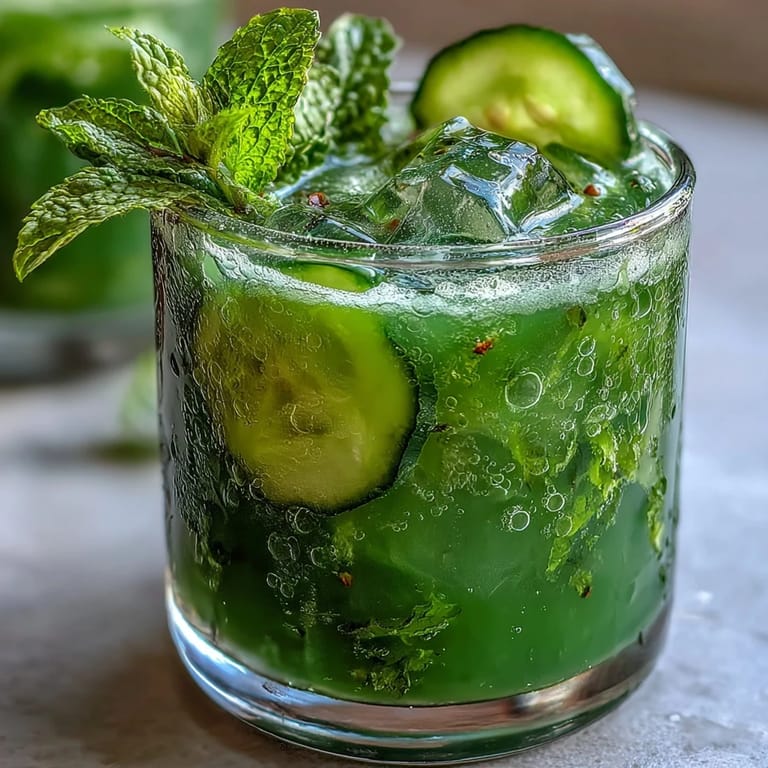 Cooling Green Detox Cucumber Mint Agua Fresca ready for a healthy, vibrant sip.