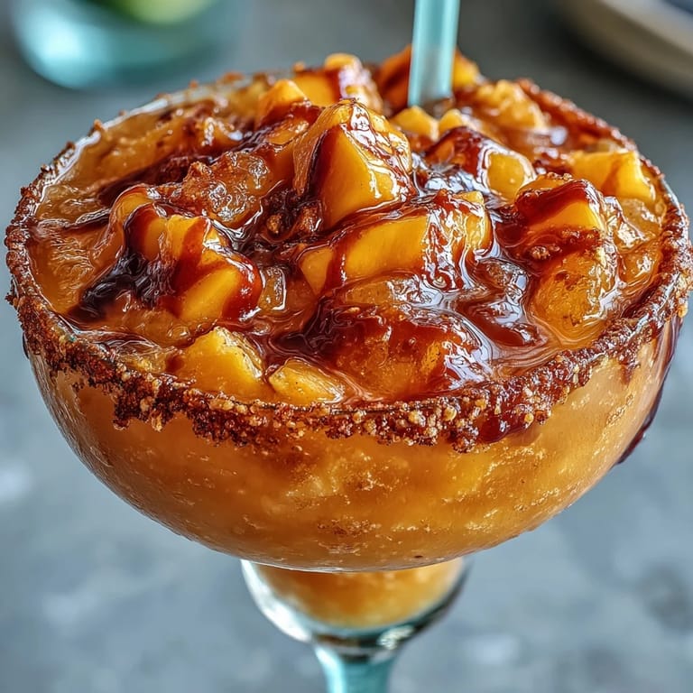 Vibrant chamoyada mocktail featuring layered frozen mango, lime zest, and spicy Tajín rim.