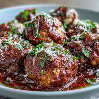 1. Housewarming Slow Cooker Meatballs in Marinara: Tender, juicy meatballs simmered in rich tomato sauce for an easy, crowd-pleasing appetizer or main dish.  