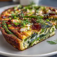 Spring Frittata Asparagus Peas Goat