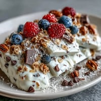 Frozen Yogurt Bark Berries Granola